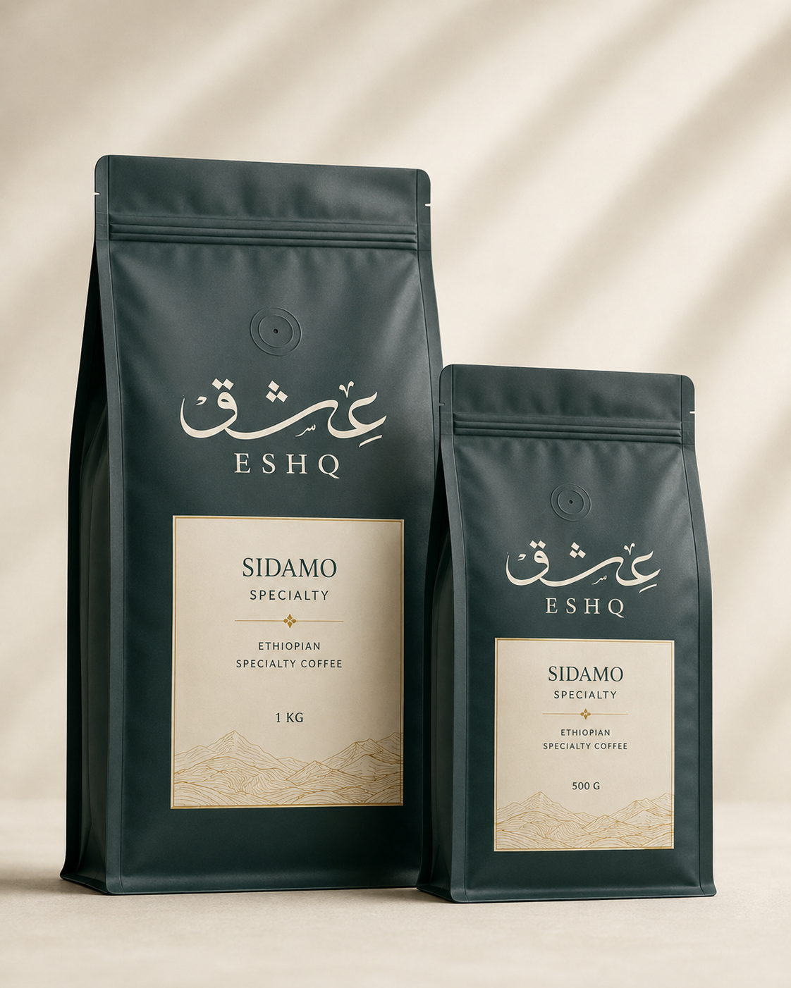 ESHQ Sidamo Specialty — 1 kg and 500 g Ethiopian specialty coffee pouches